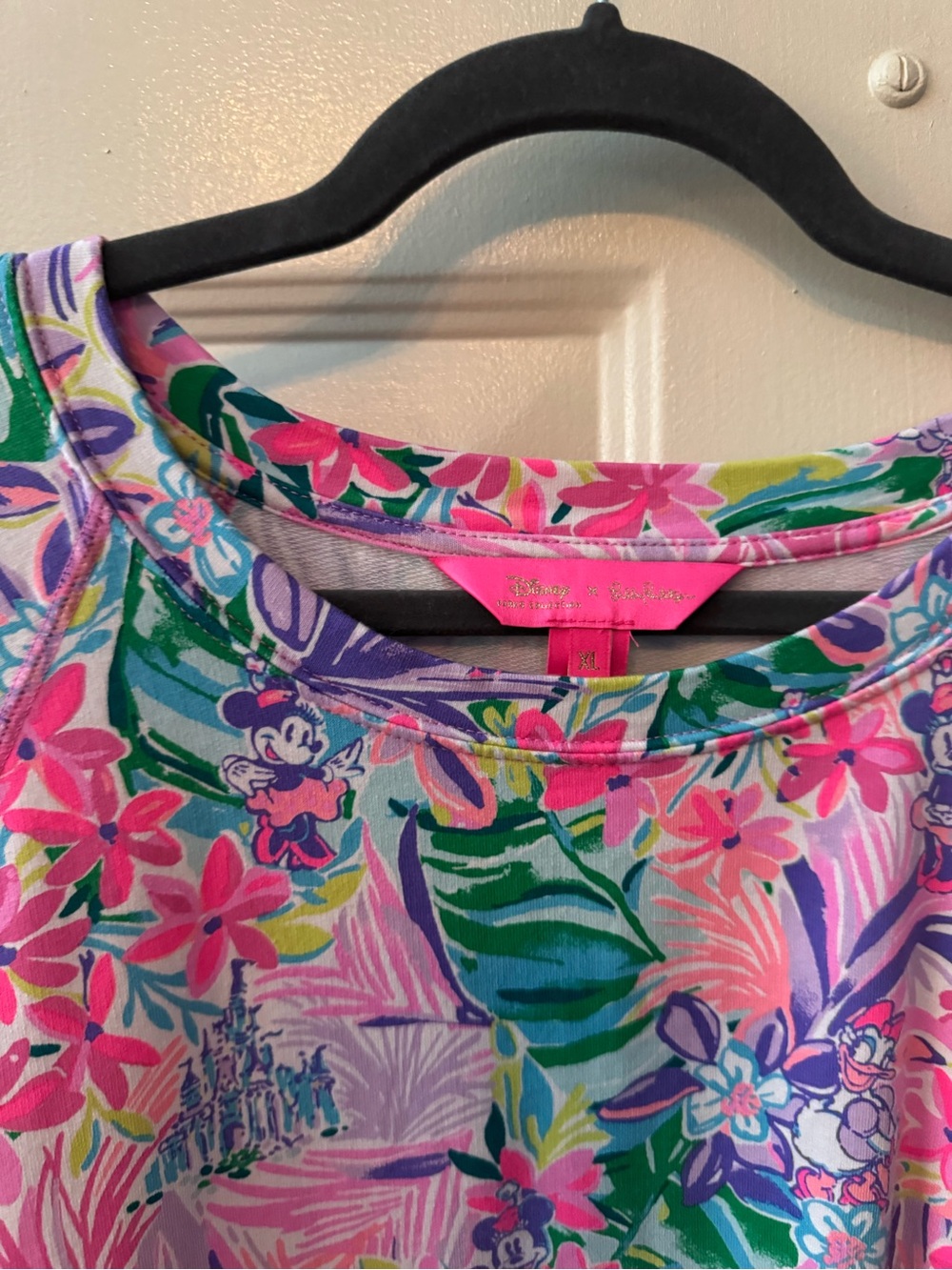 Lilly Pulitzer Pink Floral Long Sleeve Disney Pullover - Picture 7 of 10